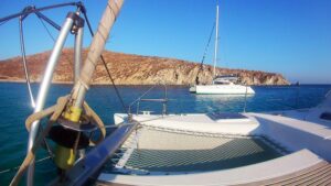 Silver Blue Catamaran